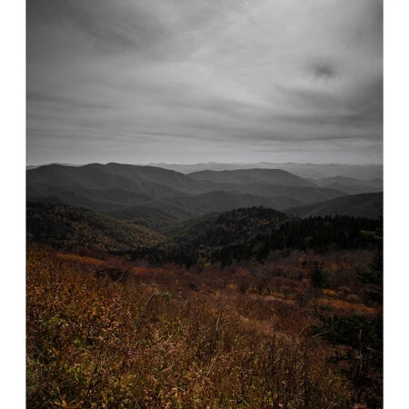 Poster RUSTIC FARMHOUSE FOGGY MOUNTAIN 2 -  Sticky 2