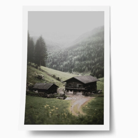 Poster RUSTIC FARMHOUSE MOUNTAIN FARM - 