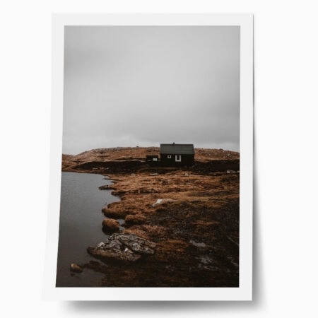 Poster RUSTIC FARMHOUSE MOUNTAIN LAKE CABIN - 