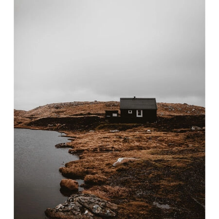 Poster RUSTIC FARMHOUSE MOUNTAIN LAKE CABIN -  Sticky 2