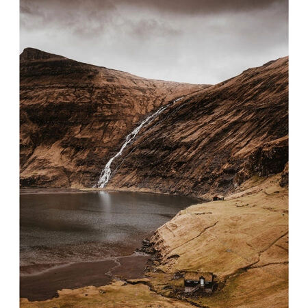 Poster RUSTIC FARMHOUSE MOUNTAIN LAKE -  Sticky 2