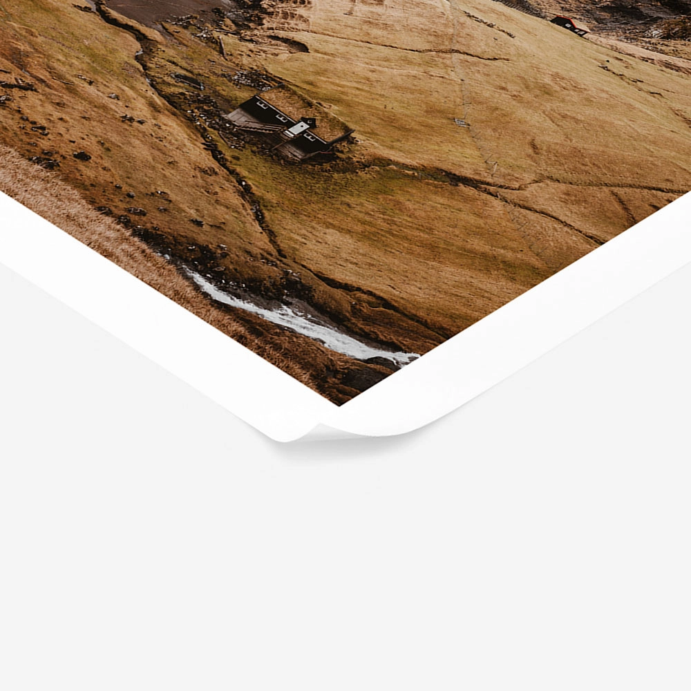 Poster RUSTIC FARMHOUSE MOUNTAIN LAKE