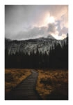 Poster RUSTIC FARMHOUSE MOUNTAIN PATH 2
