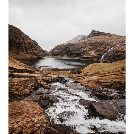 Poster RUSTIC FARMHOUSE MOUNTAIN RIVER -  Sticky 2