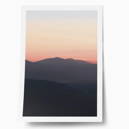 Poster RUSTIC FARMHOUSE MOUNTAIN SUNSET - 