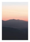 Poster RUSTIC FARMHOUSE MOUNTAIN SUNSET