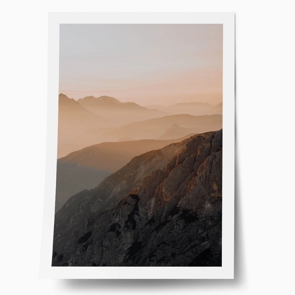 Poster RUSTIC FARMHOUSE MOUNTAINS