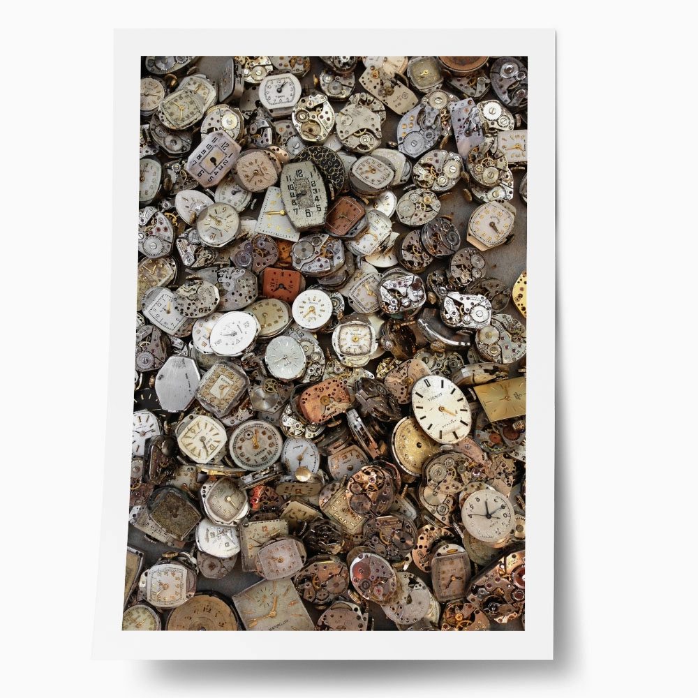 Poster RUSTIC FARMHOUSE OLD CLOCKS