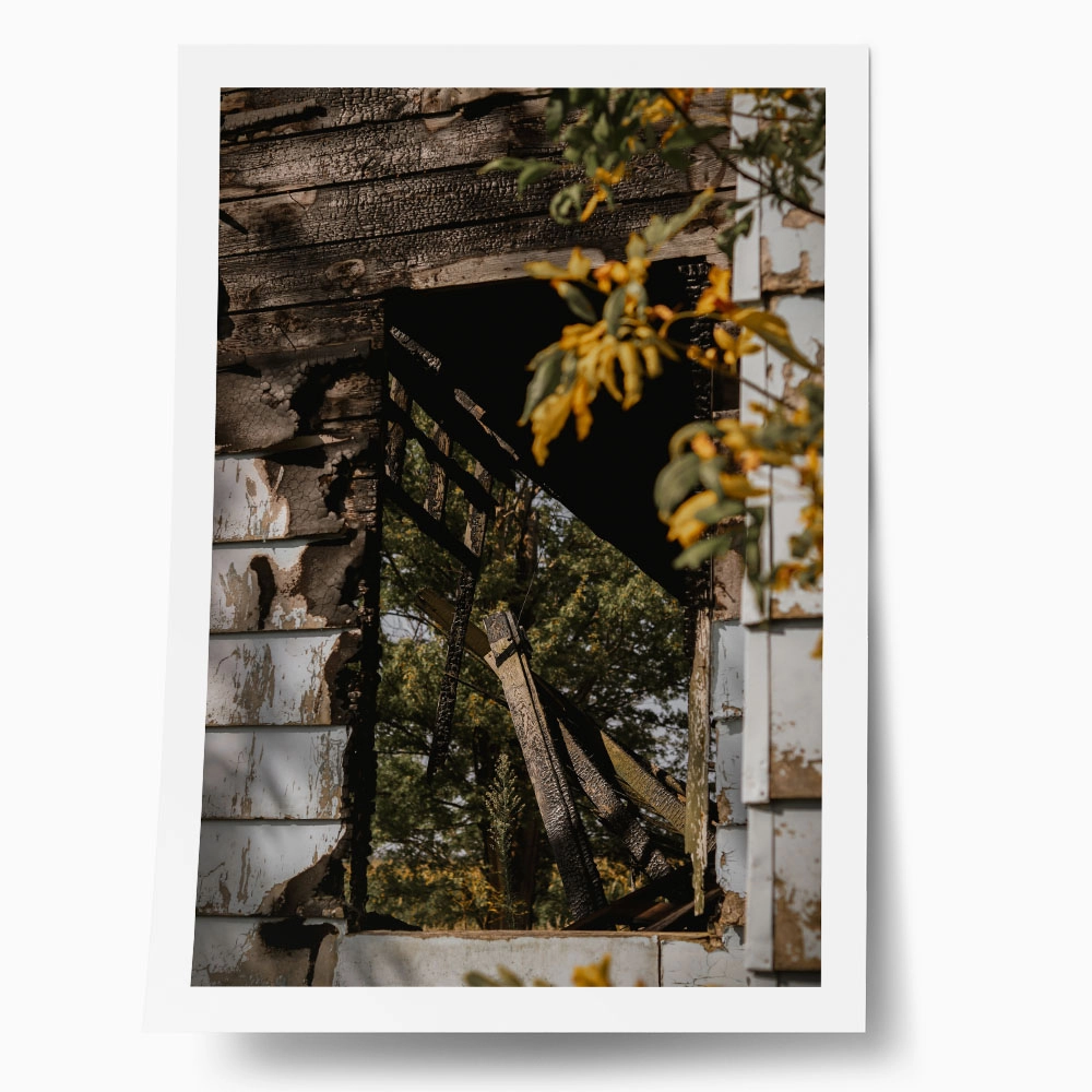 Poster RUSTIC FARMHOUSE OLD WINDOW