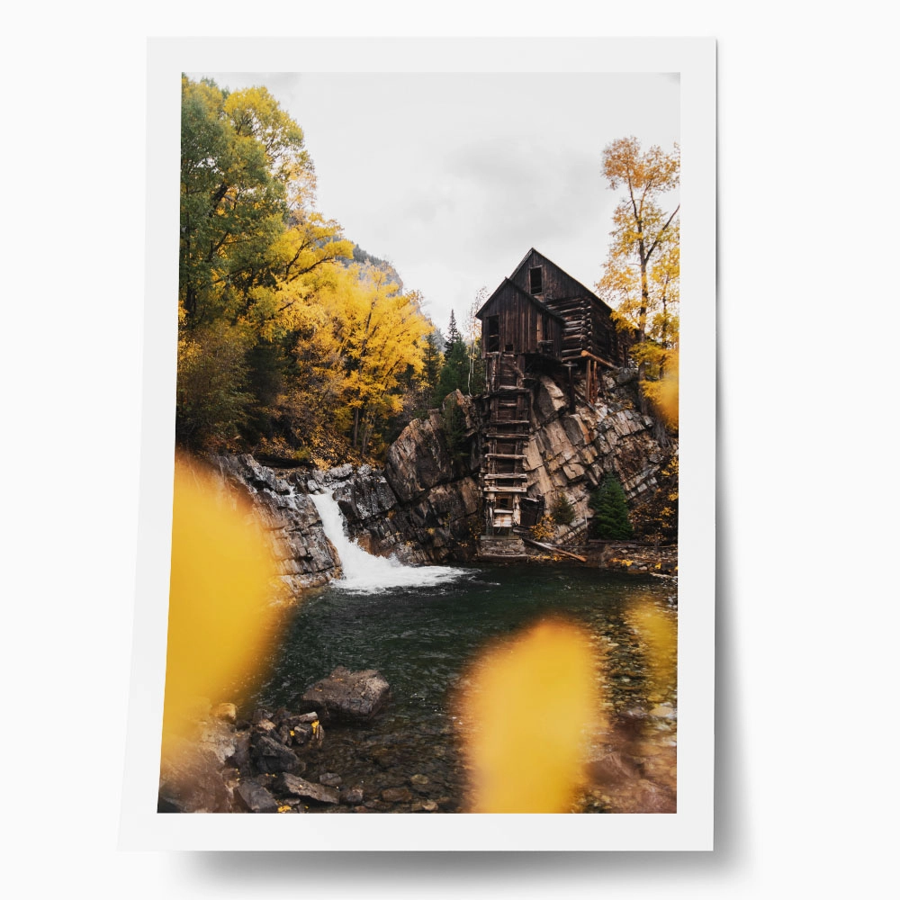 Poster RUSTIC FARMHOUSE RIVER HOUSE