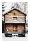 Poster RUSTIC FARMHOUSE SNOWY CABIN