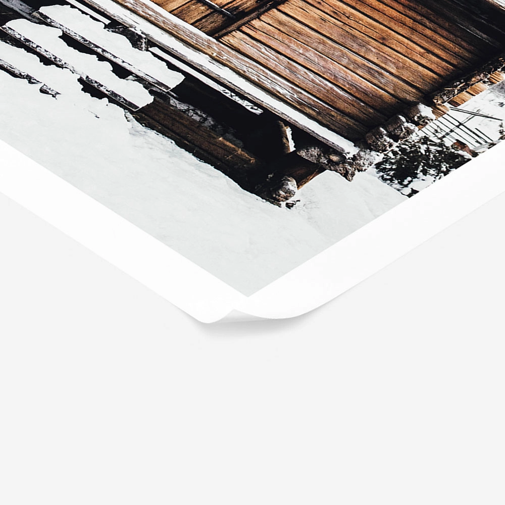 Poster RUSTIC FARMHOUSE SNOWY CABIN