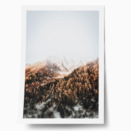 Poster RUSTIC FARMHOUSE SNOWY MOUNTAIN 2 - 