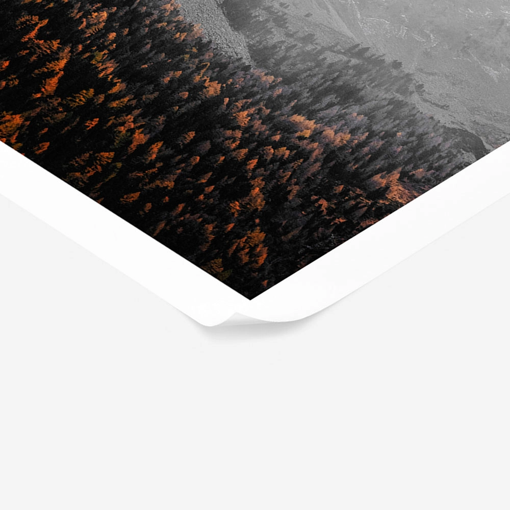 Poster RUSTIC FARMHOUSE SNOWY MOUNTAIN 3