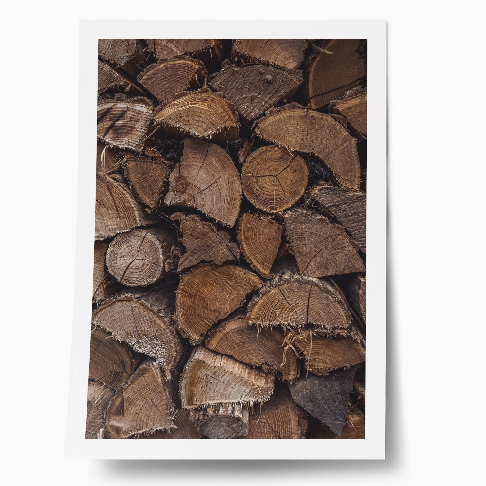 Poster RUSTIC FARMHOUSE WOOD LOGS 12
