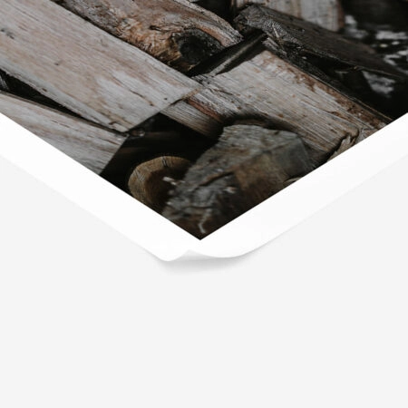 Poster RUSTIC FARMHOUSE WOOD LOGS 4 -  Sticky 1