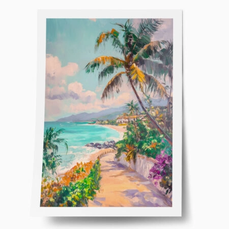 Poster VINTAGE PASTEL BEACH 3 - Vintage Posters