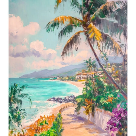 Poster VINTAGE PASTEL BEACH 3 - Vintage Posters Sticky 2