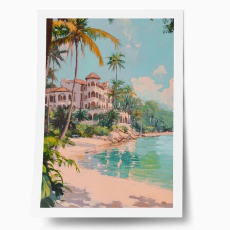 Poster VINTAGE PASTEL BEACH 4 - Vintage Posters
