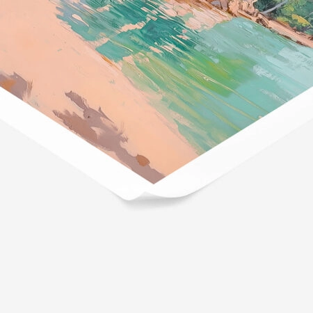 Poster VINTAGE PASTEL BEACH 4 - Vintage Posters Sticky 1