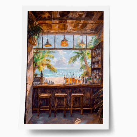 Poster VINTAGE PASTEL BEACH BAR 2 - Vintage Posters