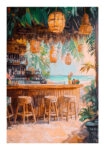 Poster VINTAGE PASTEL BEACH BAR
