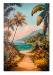 Poster VINTAGE PASTEL BEACH PATH 2