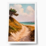 Poster VINTAGE PASTEL BEACH PATH 3