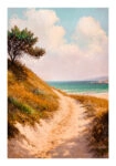 Poster VINTAGE PASTEL BEACH PATH 3