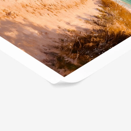 Poster VINTAGE PASTEL BEACH PATH 3 - Vintage Posters Sticky 1