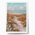 Poster VINTAGE PASTEL BEACH PATH 4