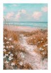 Poster VINTAGE PASTEL BEACH PATH 4