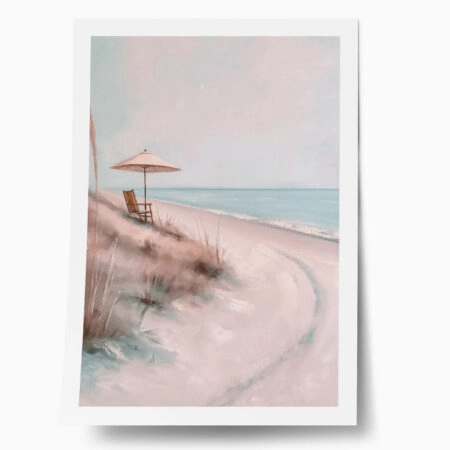 Poster VINTAGE PASTEL BEACH PATH - Vintage Posters