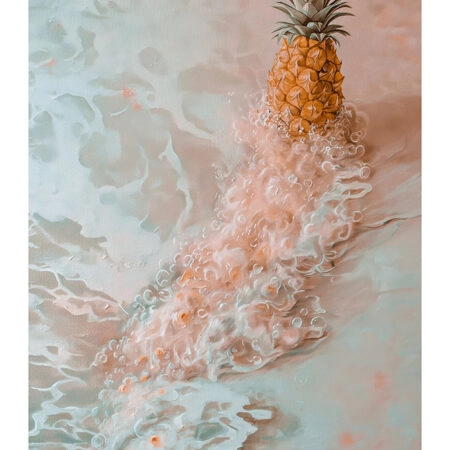 Poster VINTAGE PASTEL BEACH PINEAPPLE 2 - Vintage Posters Sticky 2