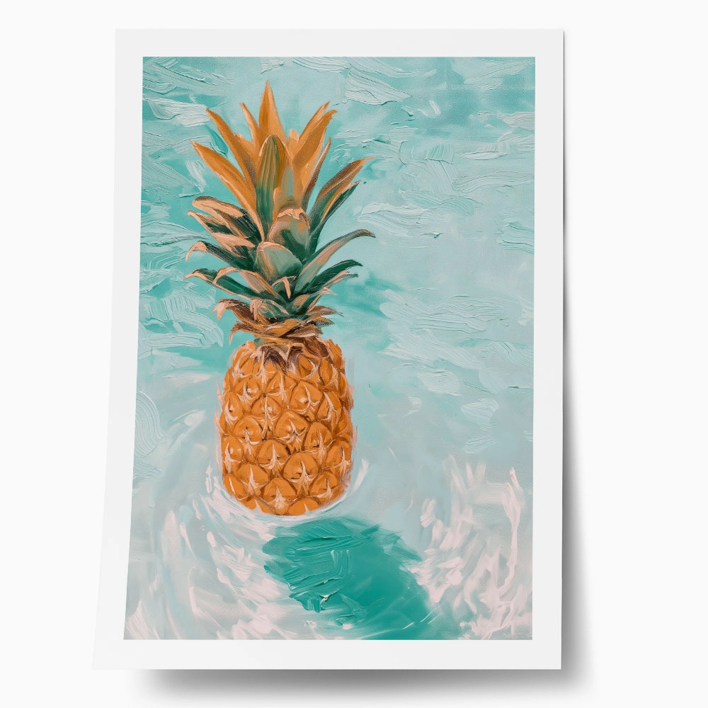 Poster VINTAGE PASTEL BEACH PINEAPPLE 3