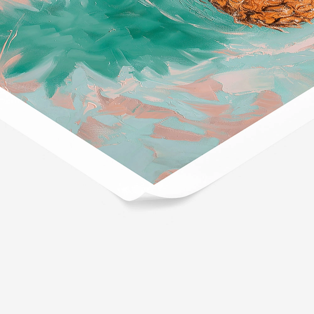 Poster VINTAGE PASTEL BEACH PINEAPPLE 4