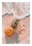 Poster VINTAGE PASTEL BEACH PINEAPPLE