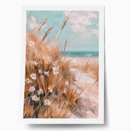 Poster VINTAGE PASTEL BEACH VIEW 2 - Vintage Posters