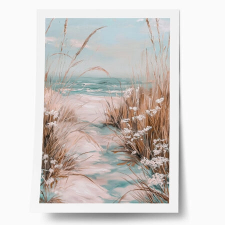 Poster VINTAGE PASTEL BEACH VIEW 3 - Vintage Posters