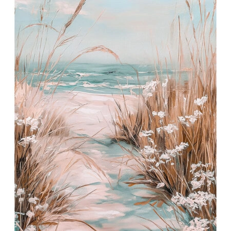 Poster VINTAGE PASTEL BEACH VIEW 3 - Vintage Posters Sticky 2