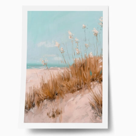 Poster VINTAGE PASTEL BEACH VIEW 4 - Vintage Posters