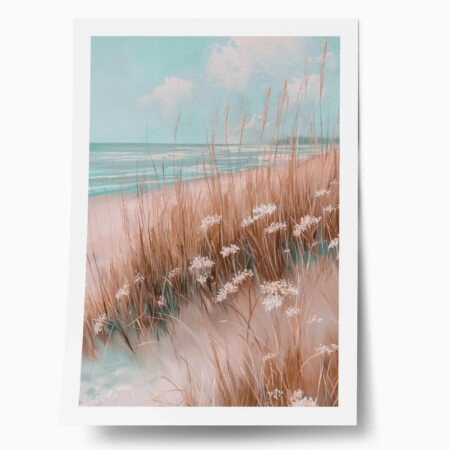 Poster VINTAGE PASTEL BEACH VIEW 5 - Vintage Posters