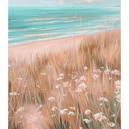 Poster VINTAGE PASTEL BEACH VIEW 6 - Vintage Posters Sticky 2