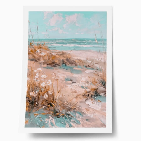 Poster VINTAGE PASTEL BEACH VIEW - Vintage Posters