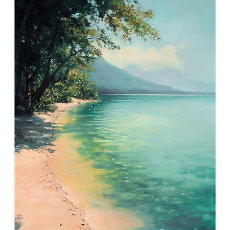 Poster VINTAGE PASTEL BEACH - Vintage Posters Sticky 2