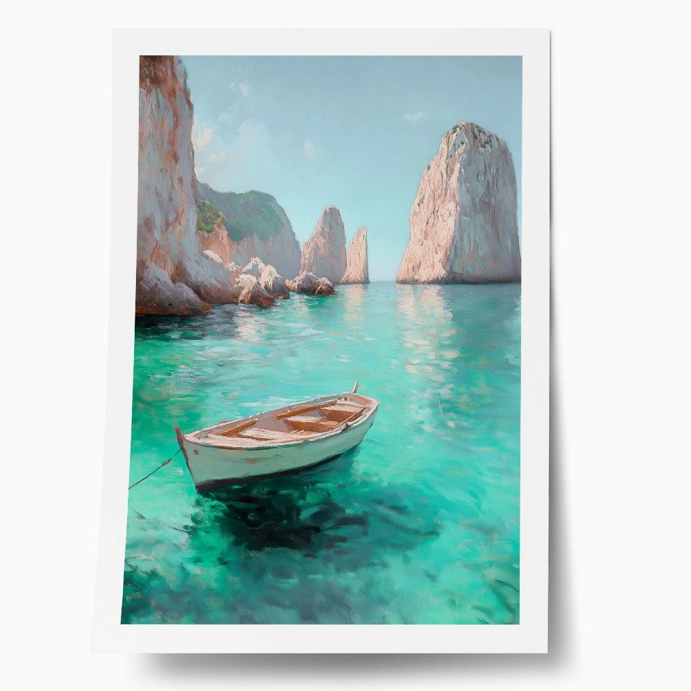 Poster VINTAGE PASTEL BOAT 2