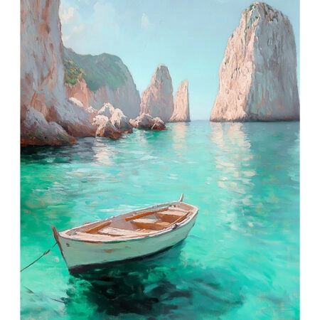 Poster VINTAGE PASTEL BOAT 2 - Vintage Posters Sticky 2