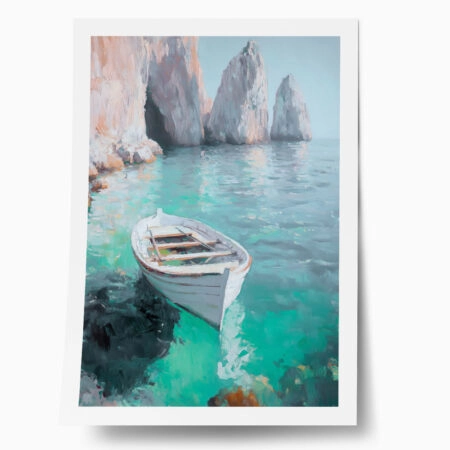 Poster VINTAGE PASTEL BOAT 3 - Vintage Posters