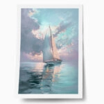 Poster VINTAGE PASTEL BOAT 4