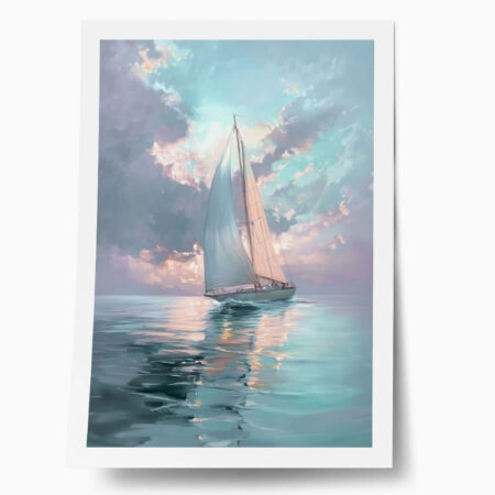Poster VINTAGE PASTEL BOAT 4 - Vintage Posters